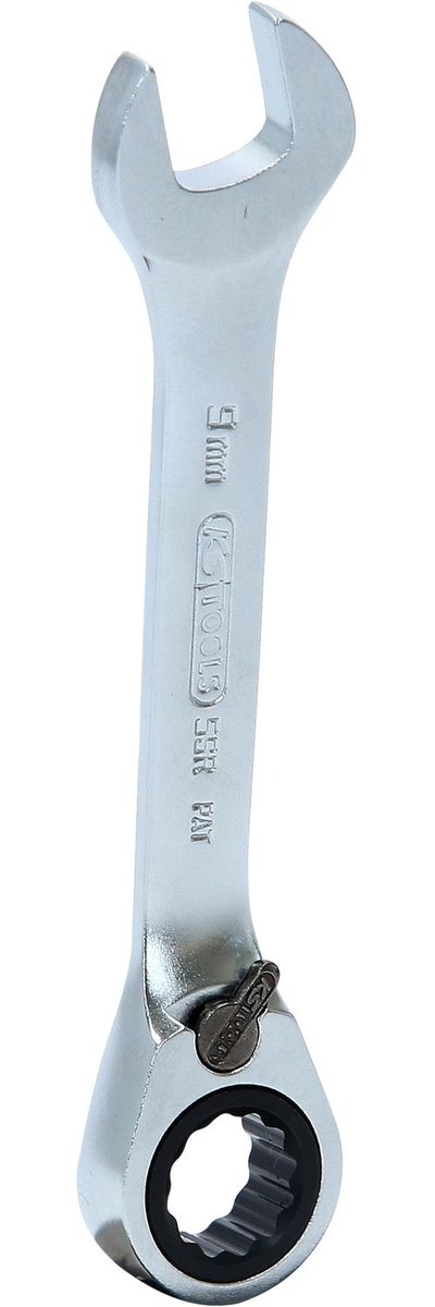 KS Tools 503.4632 Gear Plus grzechotka kluczy pierścieniowych szczękowych, bardzo krótki, 9 MM 503.4632