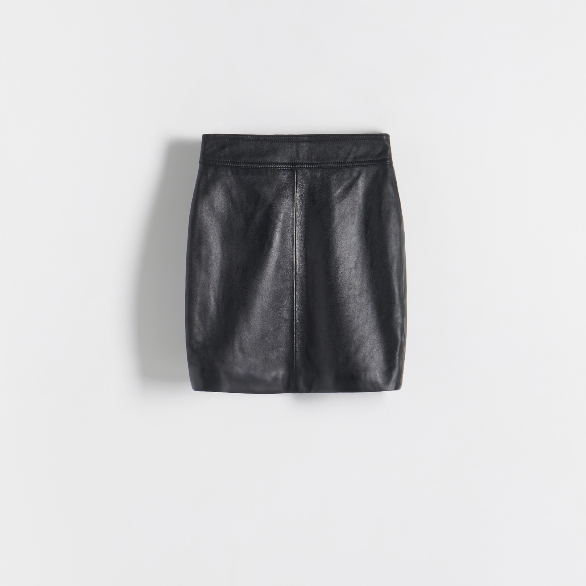 Reserved - Skórzana spódnica mini - Czarny