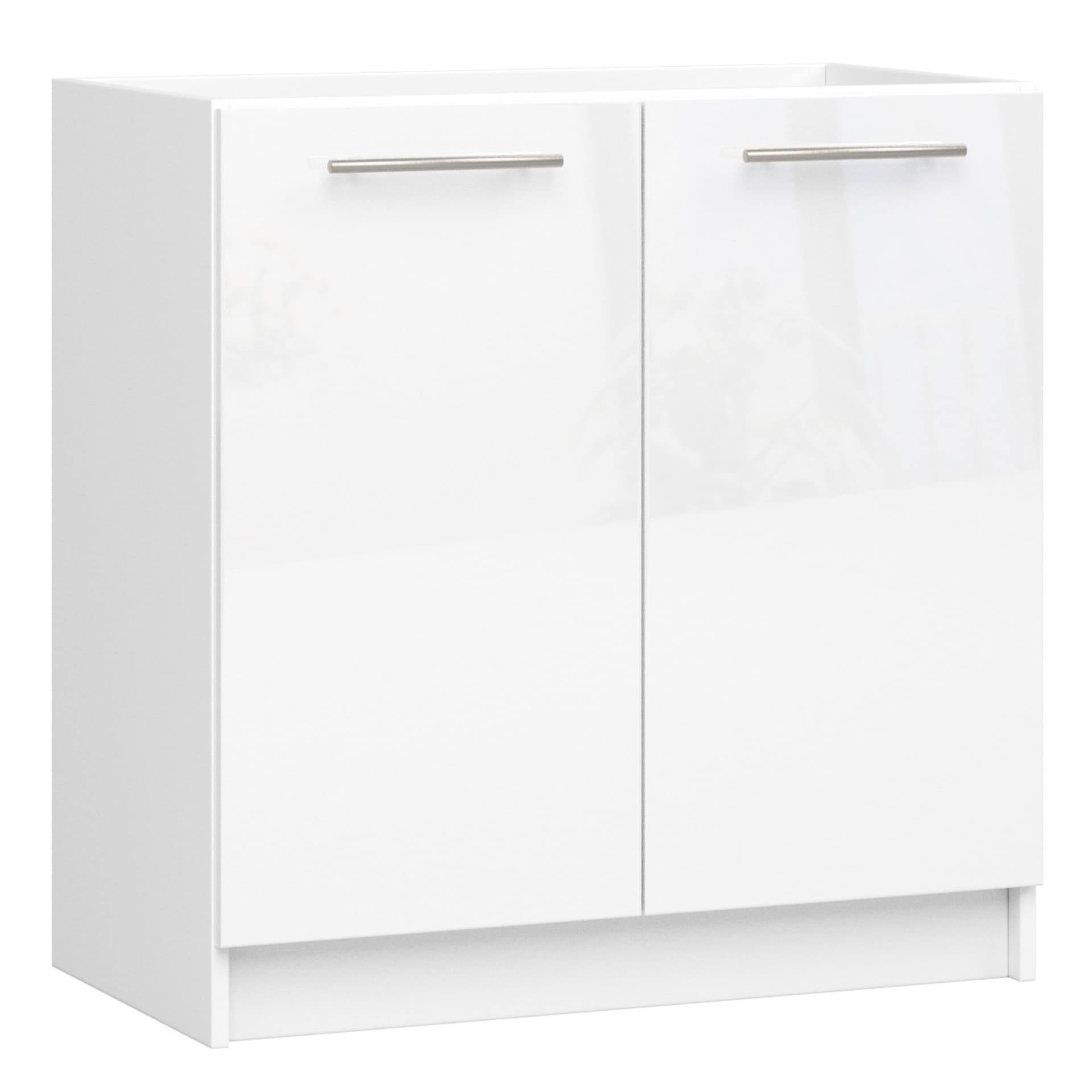 SZAFKA KUCHENNA POD ZLEWOZMYWAK OLIWIA S 80cm BIAŁA-BIAŁY POŁYSK