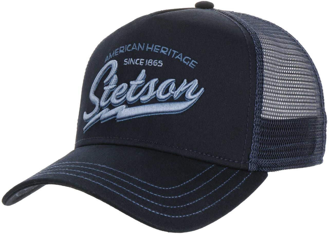 Czapka Trucker Since 1865 by Stetson, ciemnoniebieski, One Size