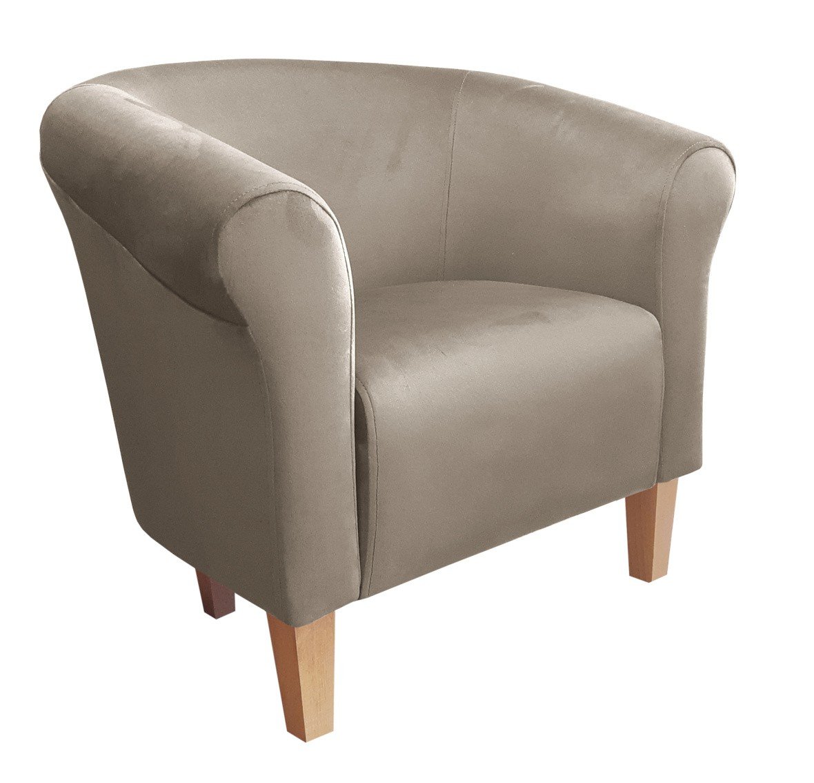 ATOS Fotel Milo MG09 nogi buk jasny szary beż