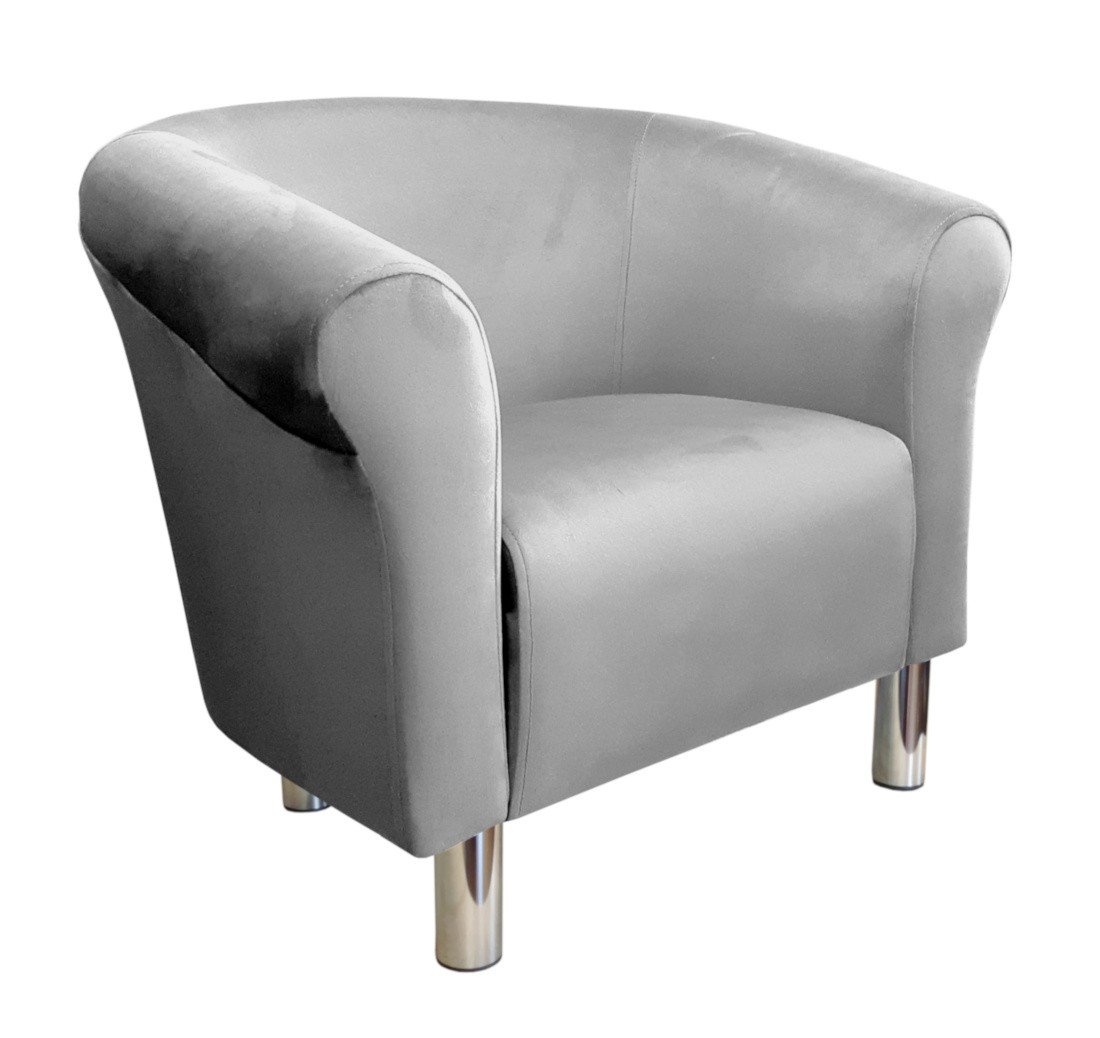 ATOS Fotel Milo MG17 nogi chrom szary