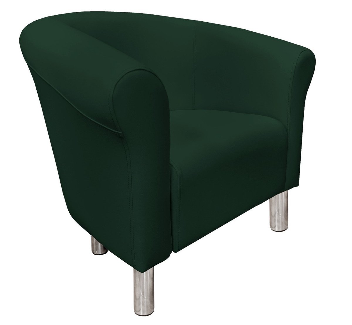 ATOS Fotel Milo D6 zielony nogi chrom
