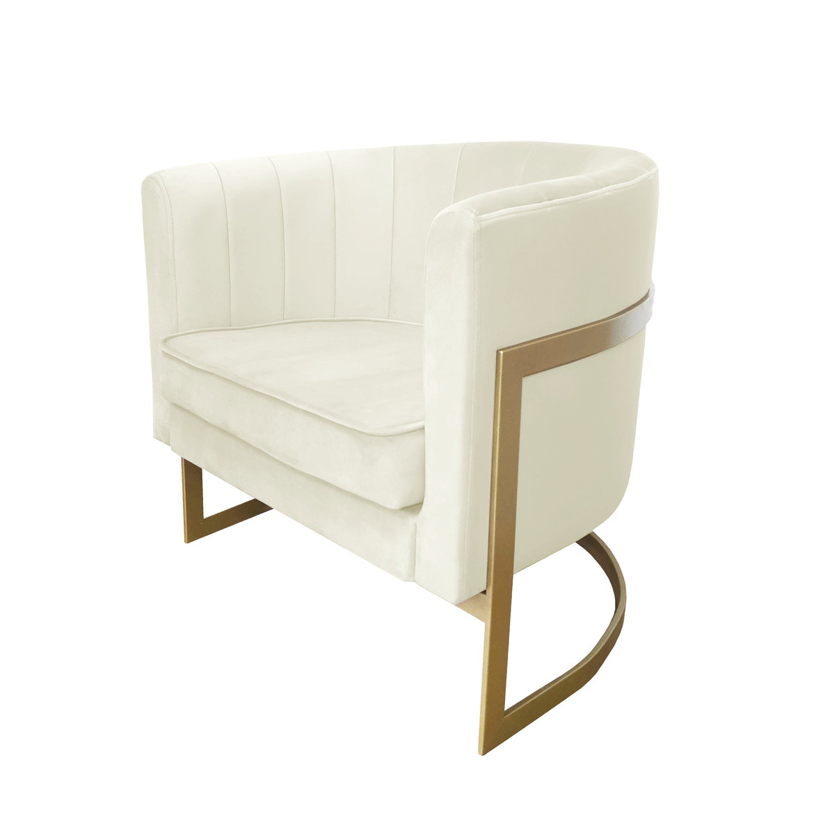 Fotel Glamour podstawa złota M