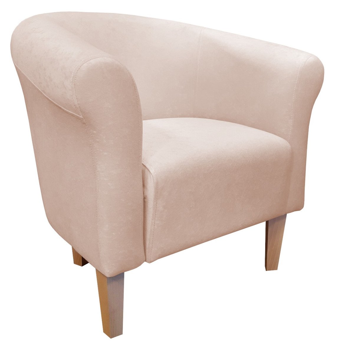 ATOS Fotel Milo Mikrofaza 1 jasny beż nogi 20 buk