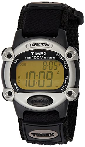 Timex Zegarek męski Expedition Full-Size CAT cyfrowy wyświetlacz - czarny pasek zapinany na rzep T48061