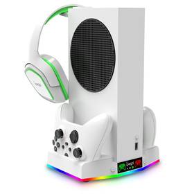 Stacja dokująca iPega RGB stojan s chlazením pro Xbox Series S + 2ks baterií (PG-XBS011S) Biała