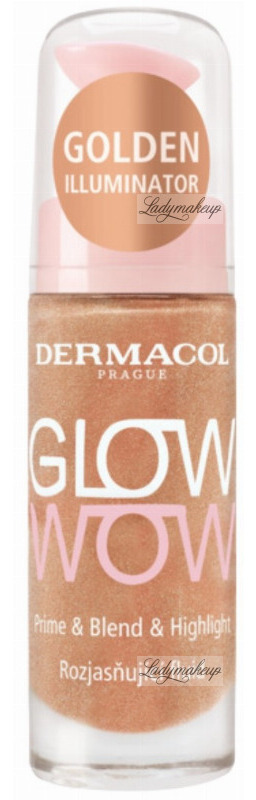 Dermacol - GLOW WOW Prime & Blend & Highlight - The liquid highlighter - Płynny rozświetlacz do twarzy - Golden Illuminator - 20 ml