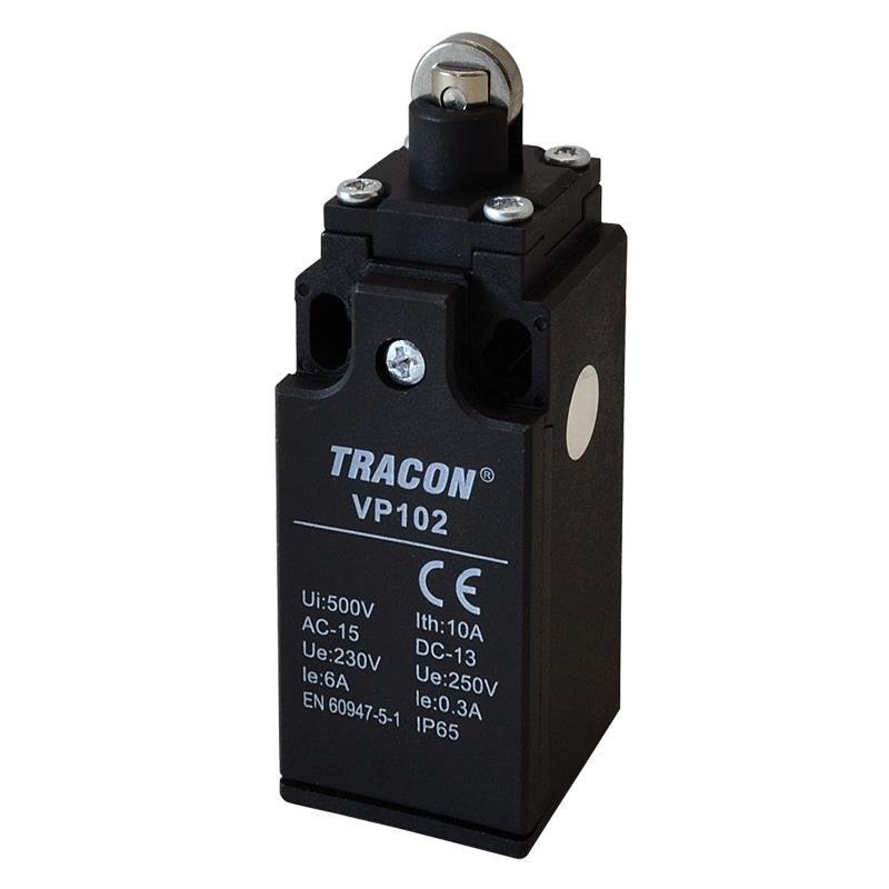 Tracon Electric Łącznik krańcowy VP102 z głowicą pionową z rolką VP102