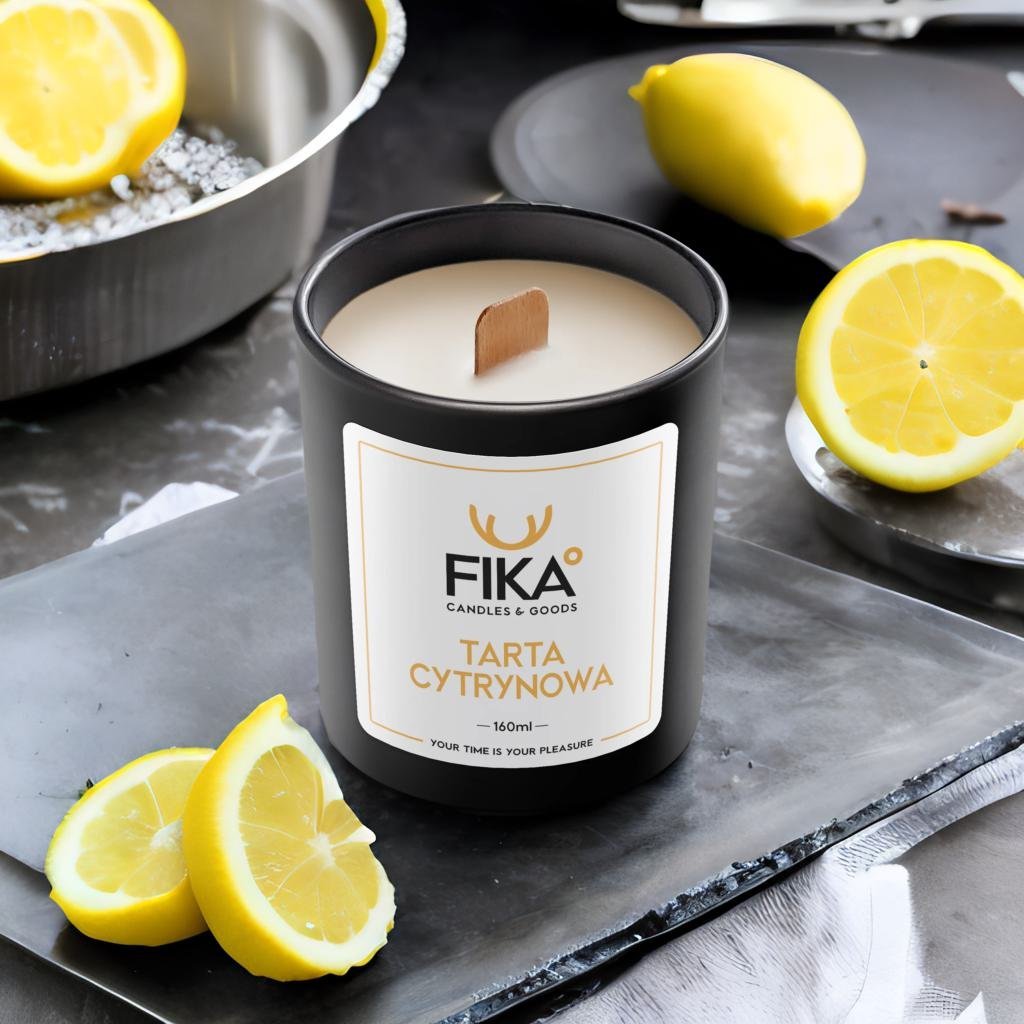 FIKA Candles - Świeca sojowa - Tarta Cytrynowa - 160 ml