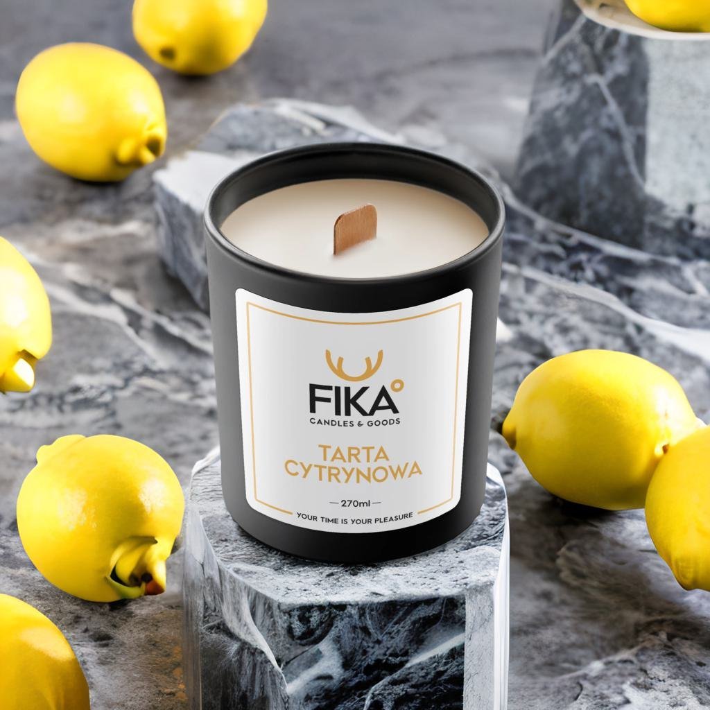 FIKA Candles - Świeca sojowa - Tarta Cytrynowa - 270 ml