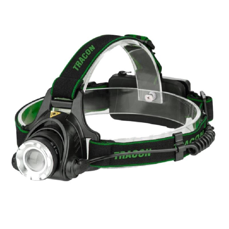 Tracon Electric Latarka czołowa akumulatorowa z zoom LED HL500B HL500B