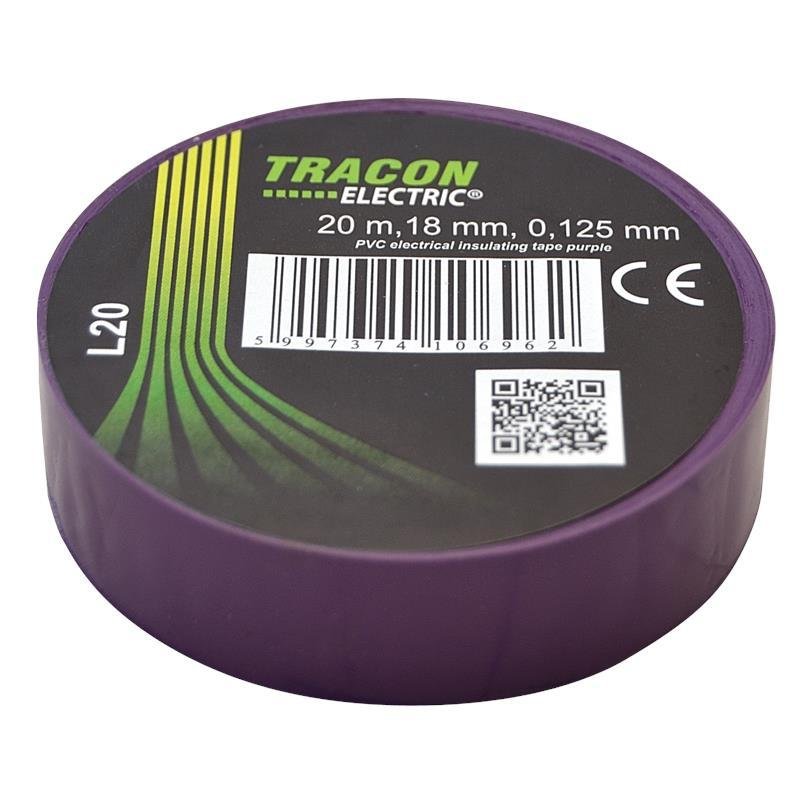 Praxa Tracon Electric izolacyjna 20mx18mm fiolet L20
