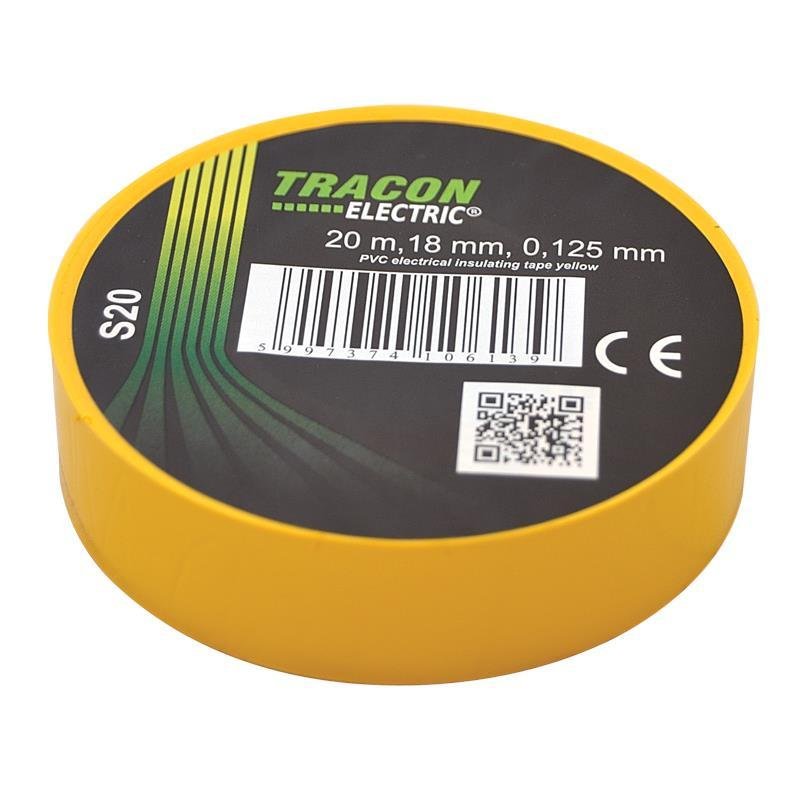 Praxa Tracon Electric izolacyjna 20mx18mm żółty S20