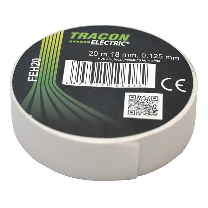 Praxa Tracon Electric izolacyjna 20mx18mm biała FEH20