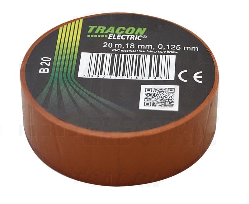 Praxa Tracon Electric izolacyjna 20mx18mm brąz B20
