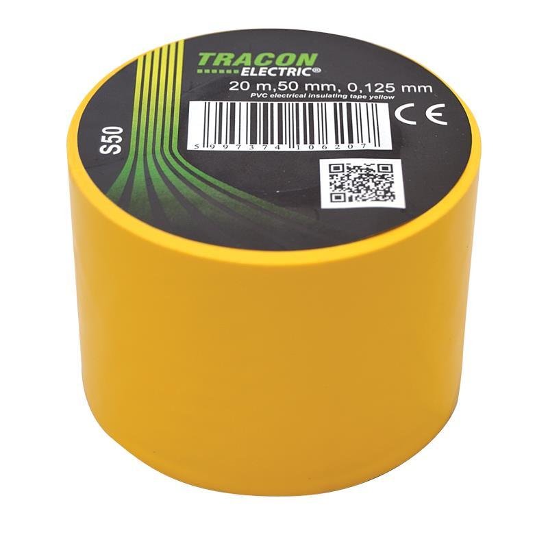 Praxa Tracon Electric izolacyjna 20mx50mm żółty S50