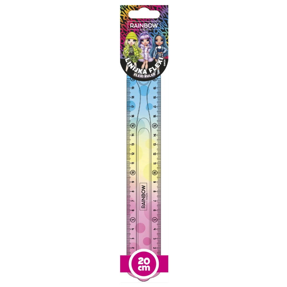 Linijka 20 cm FLEXI RAINBOW HIGH