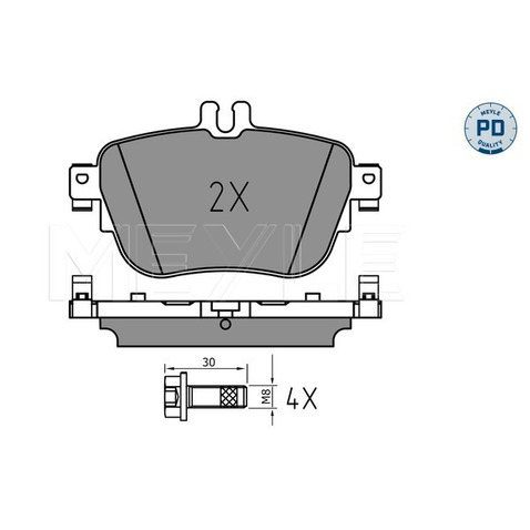 Klocki hamulcowe - komplet MEYLE 025 224 3716/PD