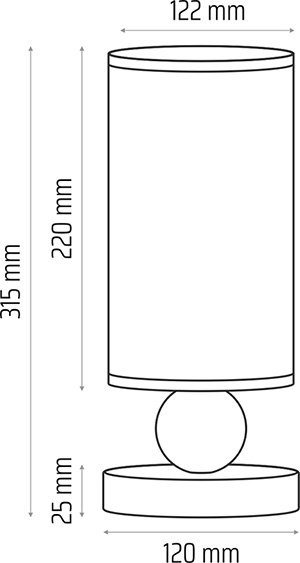 LAMPA NOCNA BOLLA BEŻ