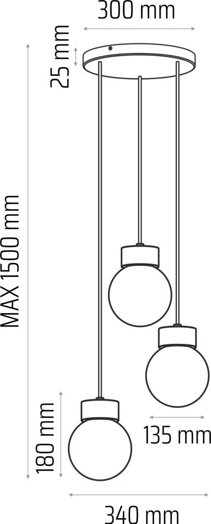 BARREL-ORB KULA 3PŁ (PLAFON) BIAŁY