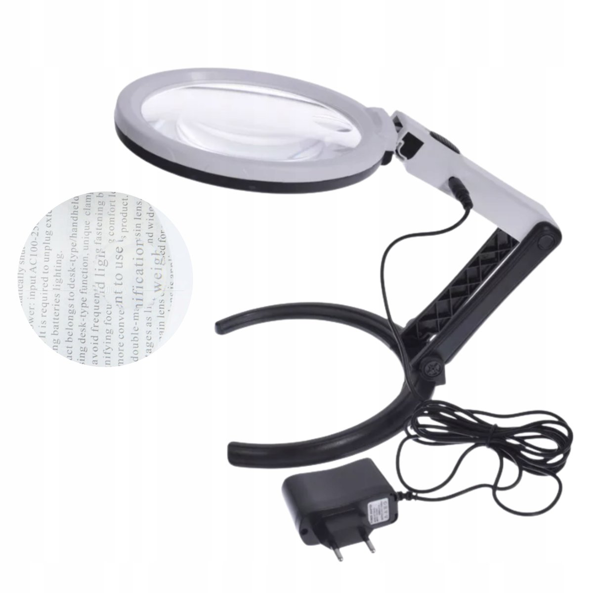 LAMPA KOSMETYCZNA LED Z LUPA SZKŁO POWIĘKSZAJĄCE