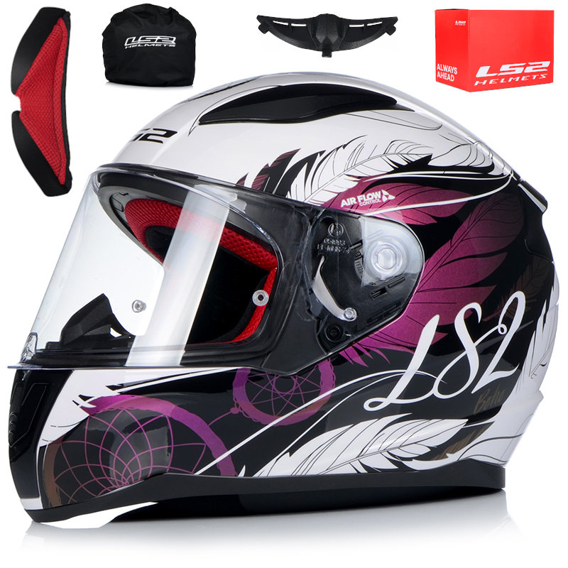 LS2 Kask motocyklowy FF353 RAPID BOHO biały, czarny, różowy, biały/czarny/różowy, XS 103532615XS