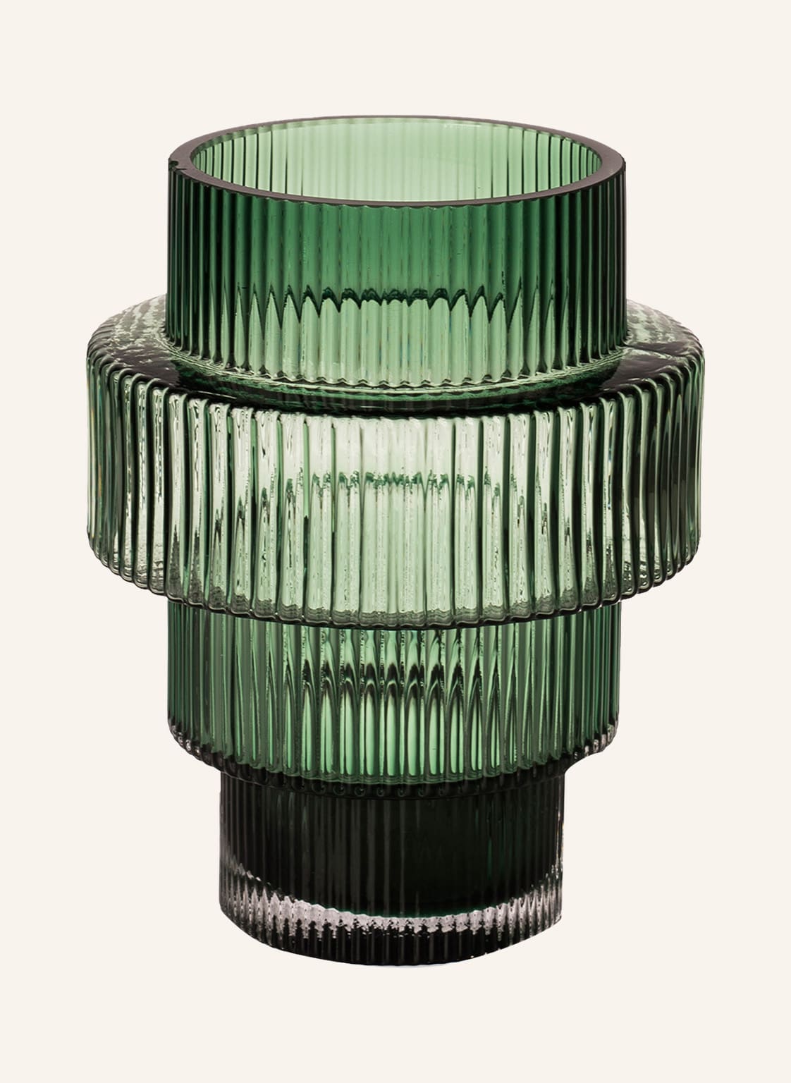 Pols Potten Świecznik Szklany Steps gruen