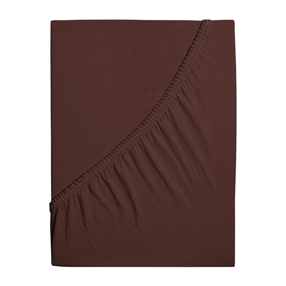 Ciemnobrązowe prześcieradło 200x200 cm – B.E.S.