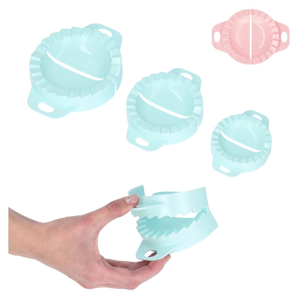 Foremki do pierogów ravioli plastikowe różne kolory 3 sztuki Sunplast Pastel Ravioli