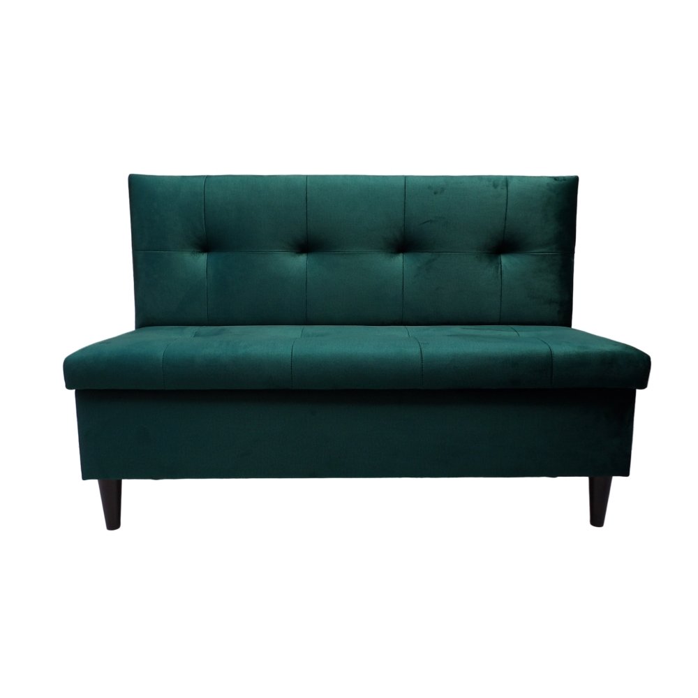Pufa z oparciem i schowkiem przeszycia 120cm h-81/86 różne kolory