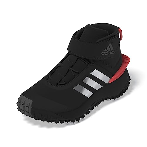 adidas Unisex Fortatrail EL K Shoes-Low (Non Football), Core Black Silver Met Bright Red, 40 EU