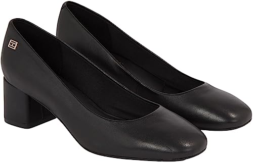 Tommy Hilfiger Damskie czółenka Essential Midheel Blocky Pump, Czarny, 38 EU