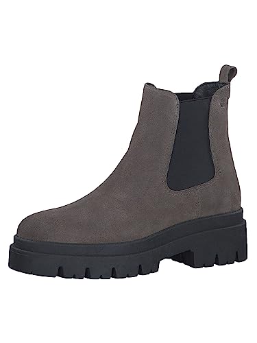 Tamaris Damskie kozaki 1-1-25492-41 Chelsea, Grey Suede, 40 EU