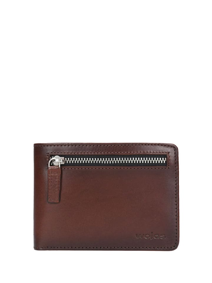 Wojas Skórzany portfel w kolorze brązowym