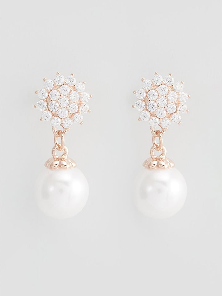 U.S. Polo Assn. Pozłacane kolczyki-wkrętki z kryształami