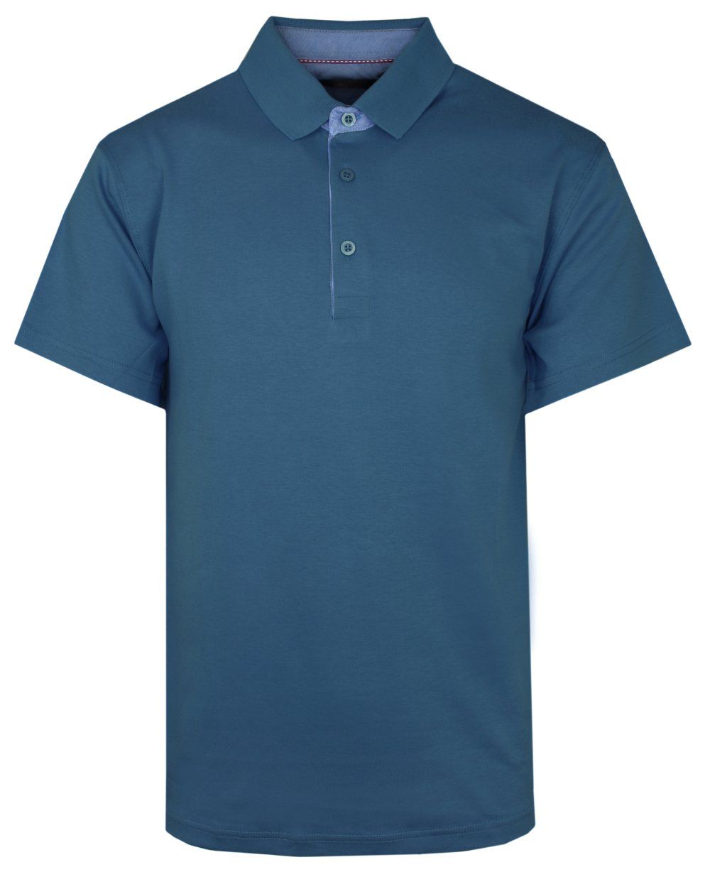 Koszulka POLO, Ciemna Niebieska Casualowa, Krótki Rękaw, Jednokolorowa, T-shirt -BARTEX - Bartex