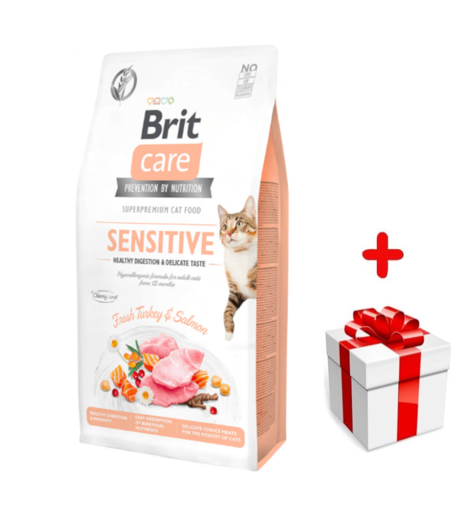 BRIT Care Cat Grain-Free Sensitive 7kg + niespodzianka dla kota GRATIS!