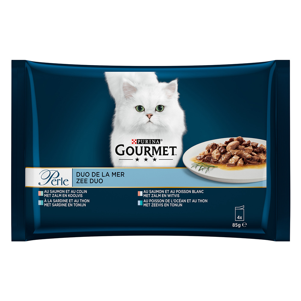 Pakiet próbny Gourmet Perle, 4 x 85 g - Pakiet mieszany V (4 smaki, Duet morskie smaki)