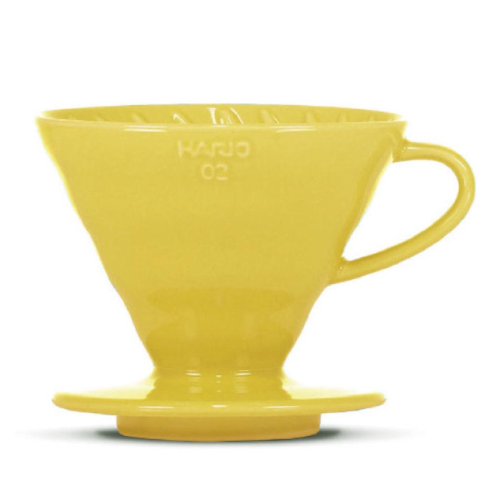 Hario Ceramiczny dripper V60-02 żółty + 40 szt. filtrów 48.79. HAVM-02Ż