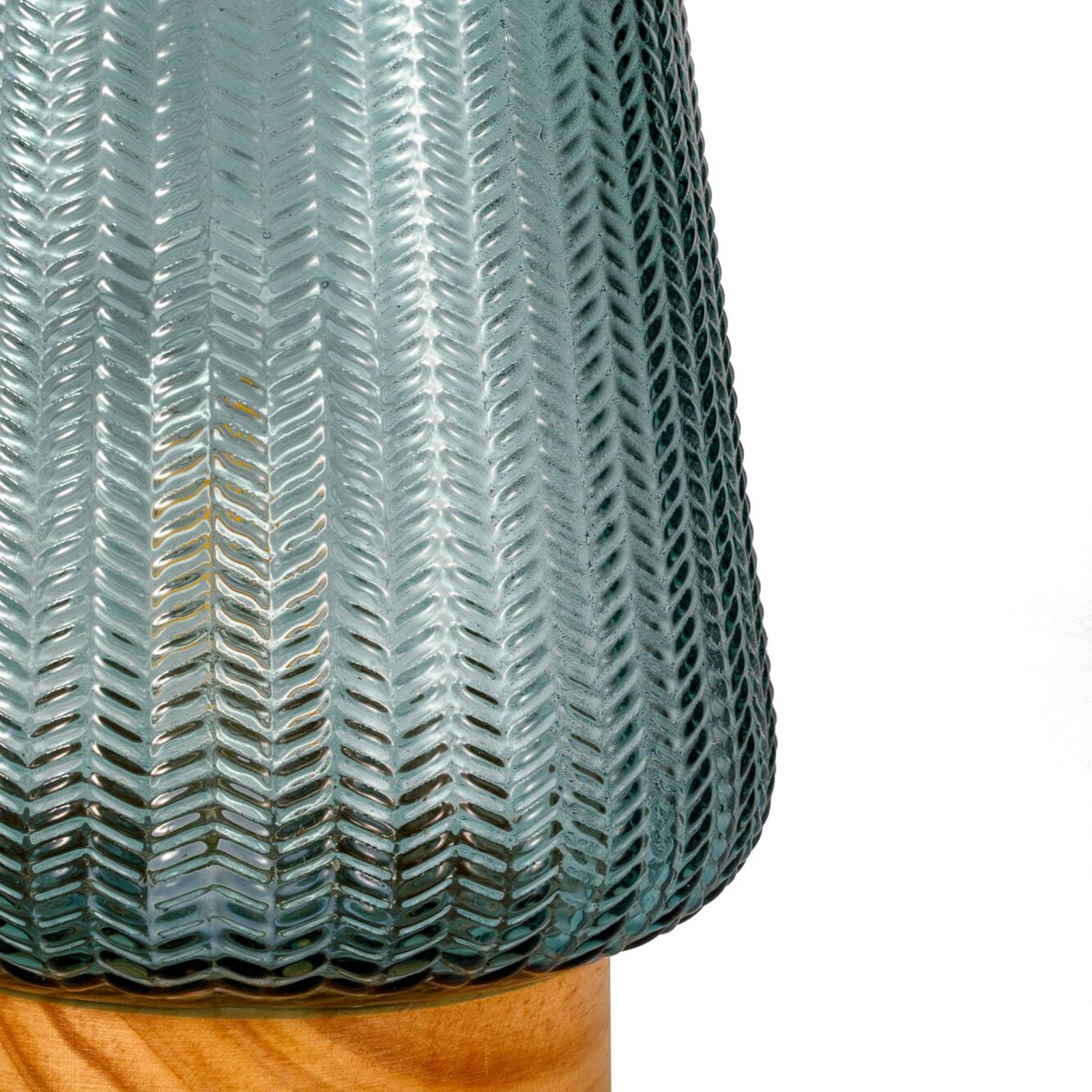 Pauleen Pretty Glamour E27 LED turkus drewniana