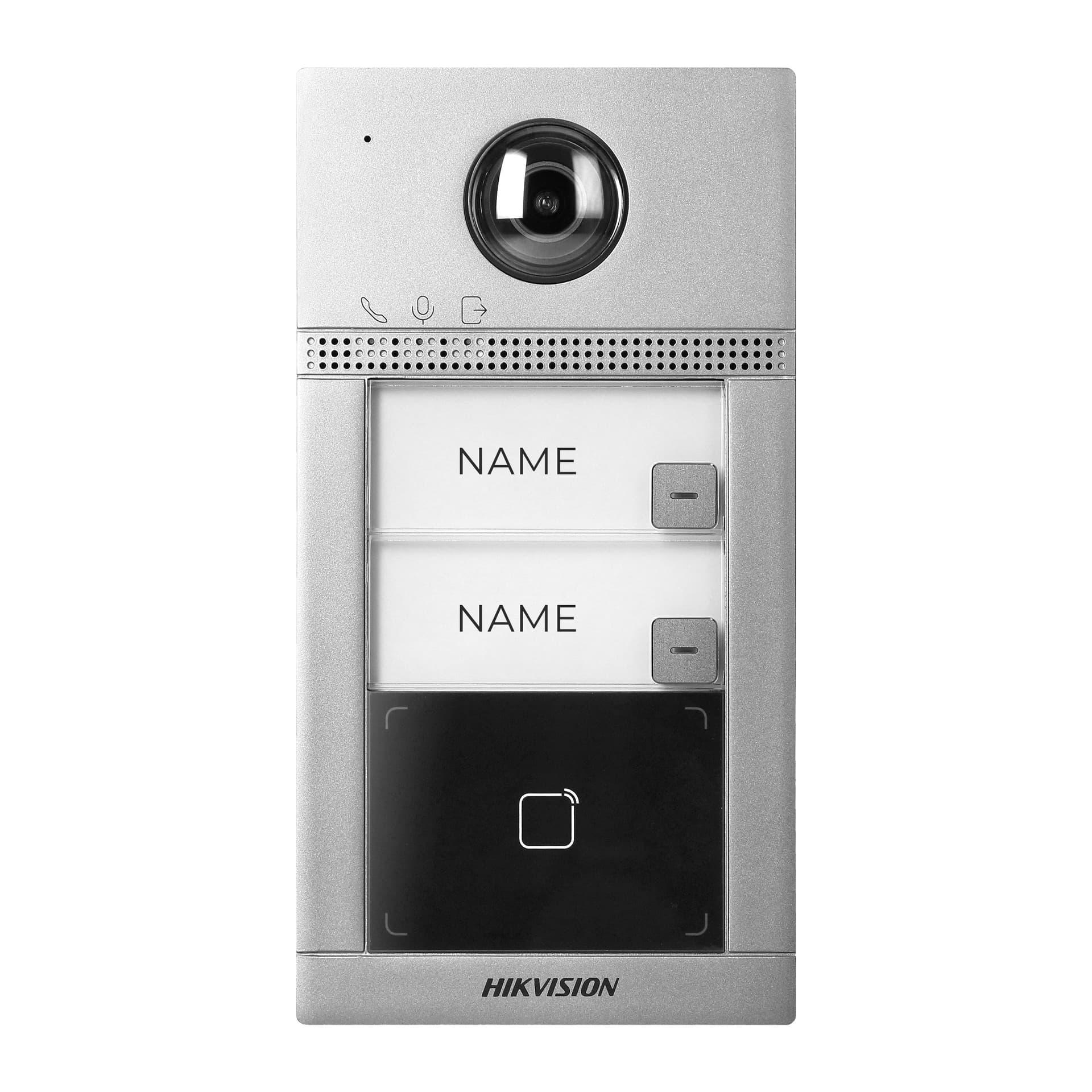 HIKVISION DS-KV8213-WME1(B) metalowa stacja zewnętrzna dwurodzinna WiFi/IP dedykowana do samodzielnej pracy lub do współpracy z monitorami IP Hikvision II generacji.