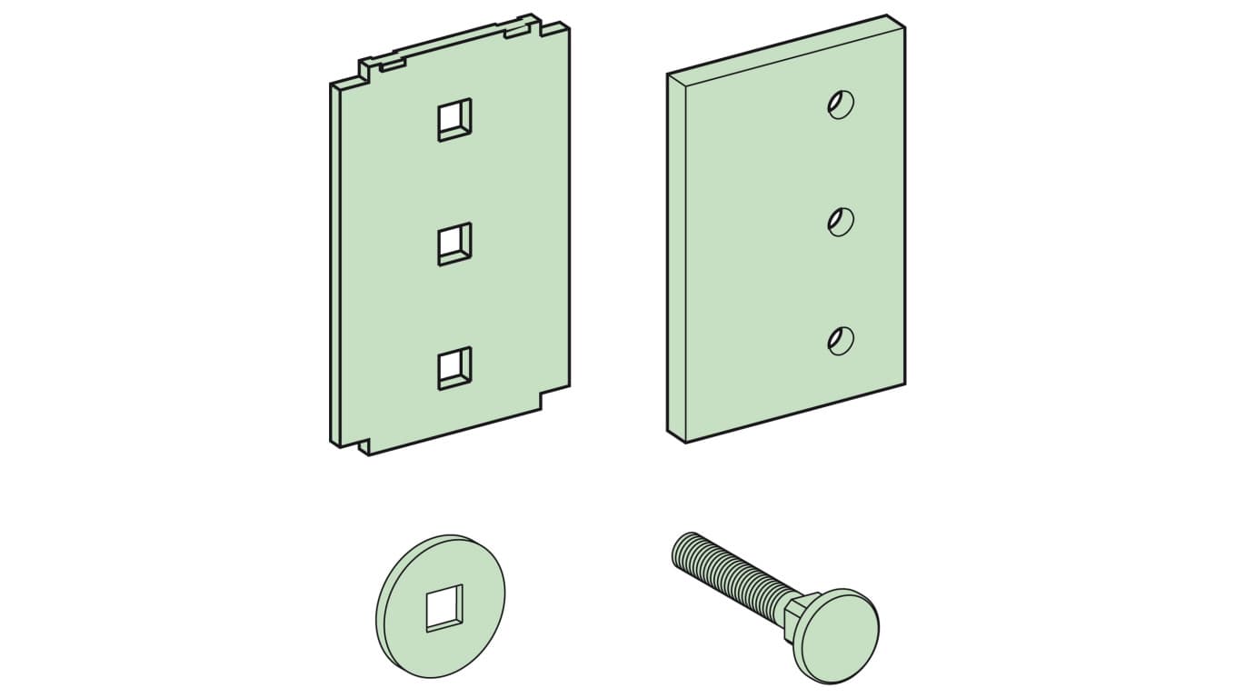 Schneider Electric Prisma Plus, system P, łącznik do szyn poziomych l = 120mm LVS04643 LVS04643