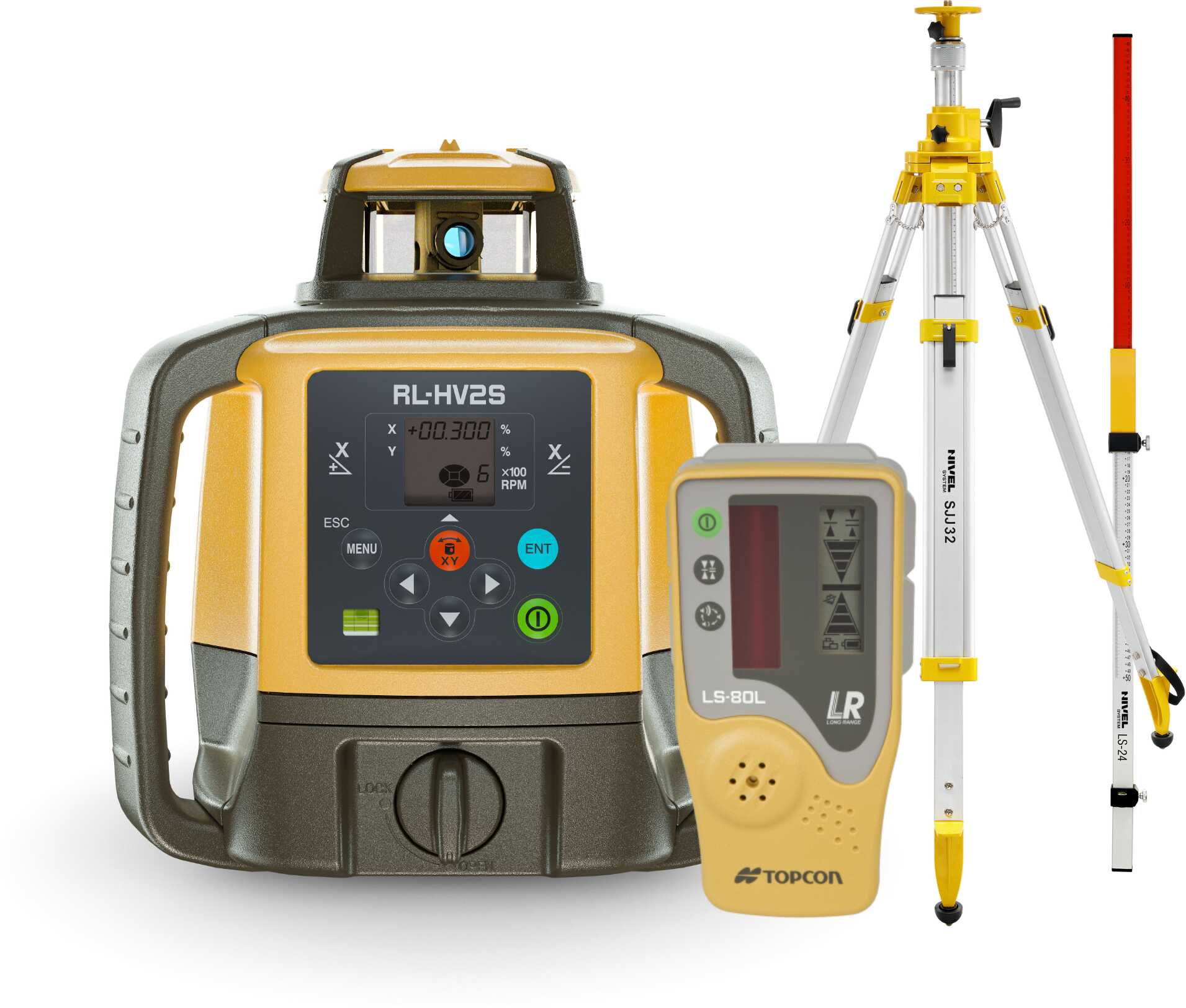 Niwelator laserowy TOPCON RL-HV2S + Statyw SJJ32 + Łata LS24
