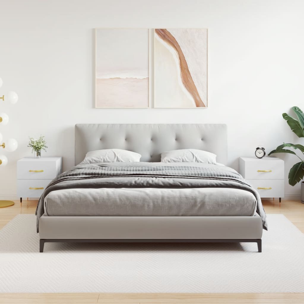 Szafki nocne, 2 szt., białe, 40x35x47,5 cm Lumarko!