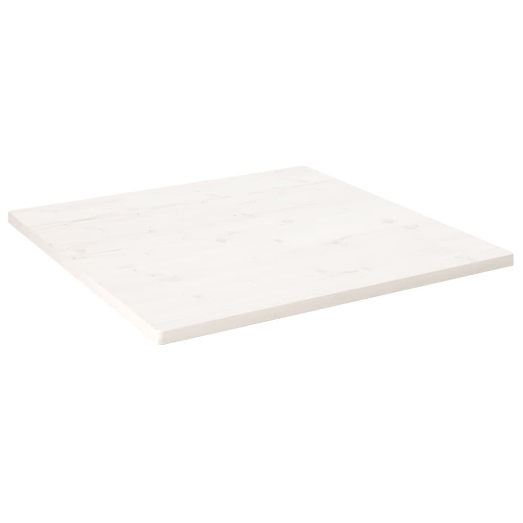 Blat stołu, biały, 70x70x2,5cm, lite drewno sosnowe, kwadratowy Lumarko!