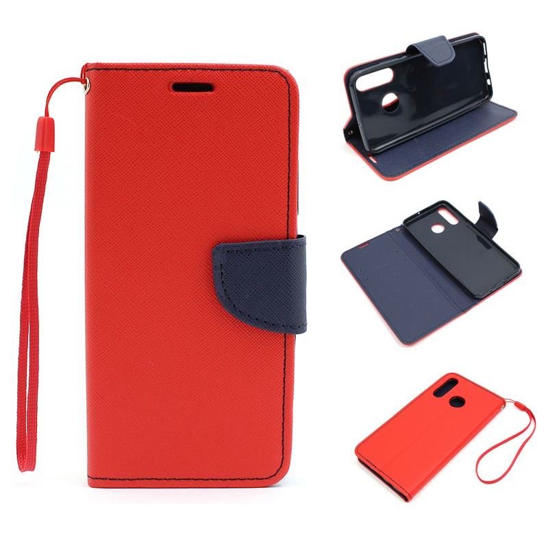 Etui Do Huawei P30 Lite Mar-L21 Fancy Diary Czerwone Case Pokrowiec