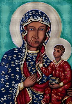 Zestaw do haftu krzyżykowego Matka Boska Częstochowska (7154)