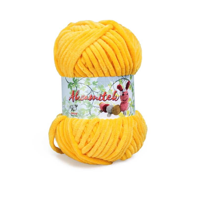 Włóczka Opus Natura Aksamitek nr 32 żółty