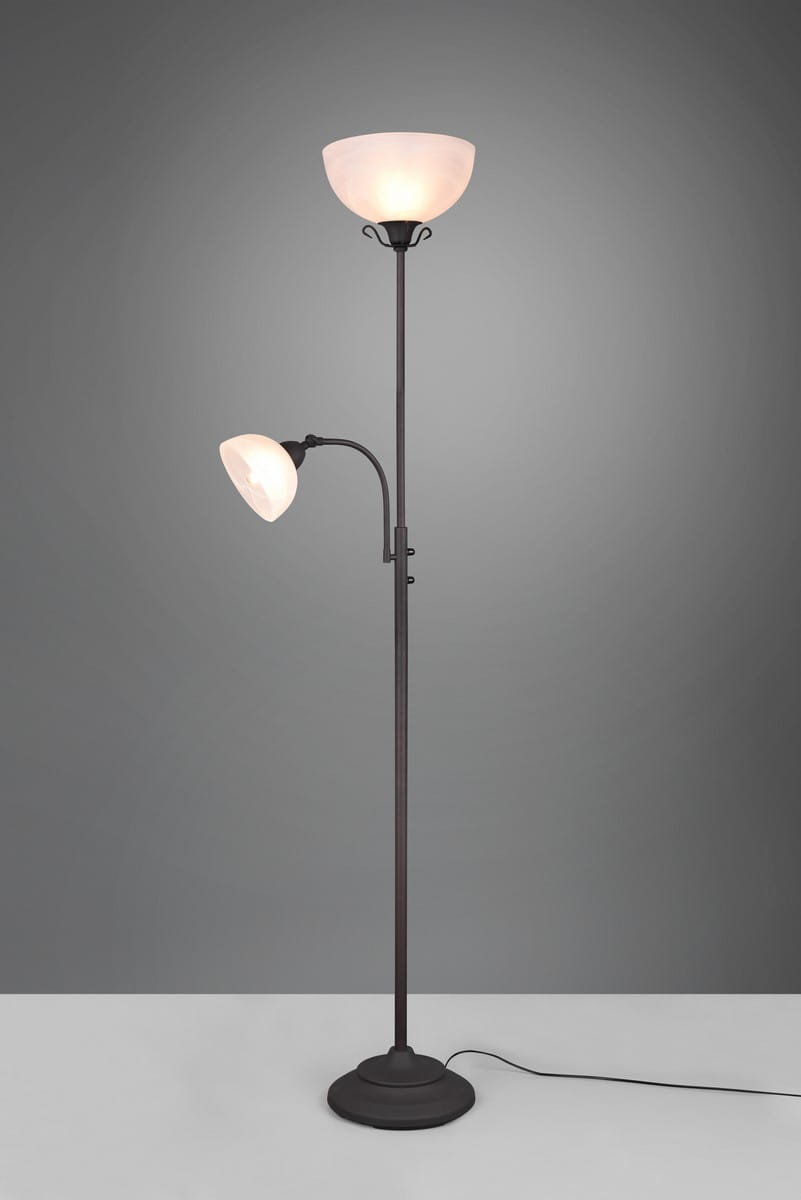 Trio Rl Country R46322024 lampa stojąca podłogowa 2x100W E27 czarna/biała